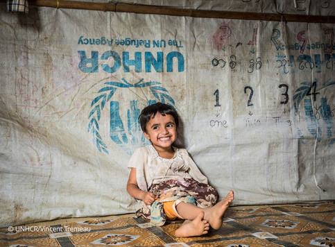 Photo showing refugee child 
