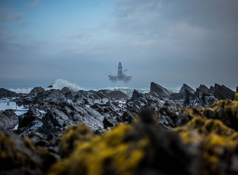 Ocean oil rig